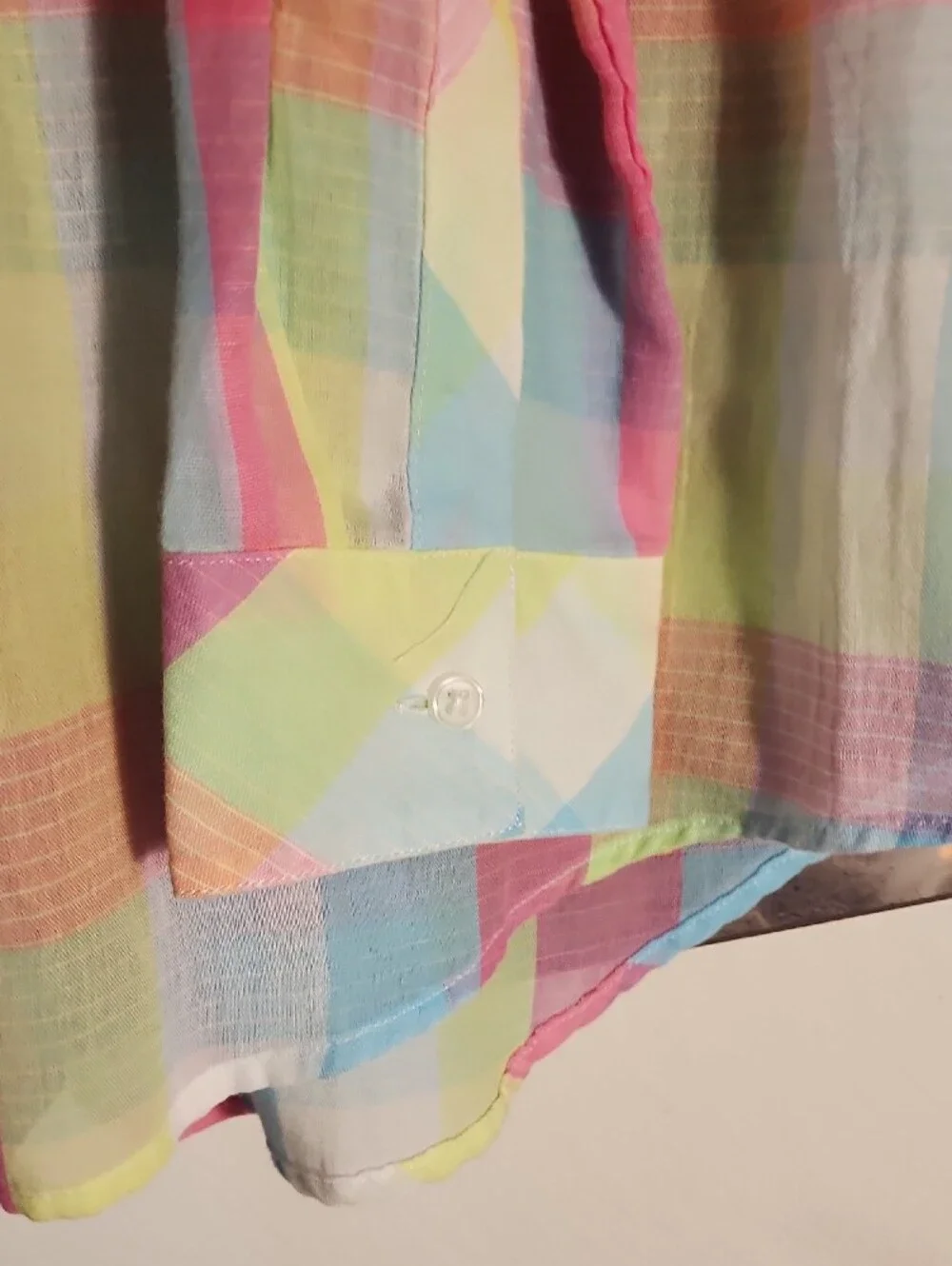 Rails Pastel Plaid Button-Down Pastels Sheer Cover-up